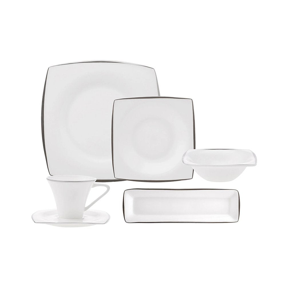 Karaca Fine Pearl Agate 26-Piece Breakfast/Serving Set - 6-Person | Platinum Elegance, 153.03.08.1426