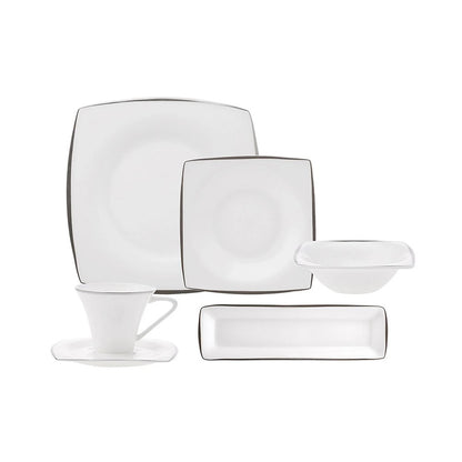 Karaca Fine Pearl Agate 26-Piece Breakfast/Serving Set - 6-Person | Platinum Elegance, 153.03.08.1426