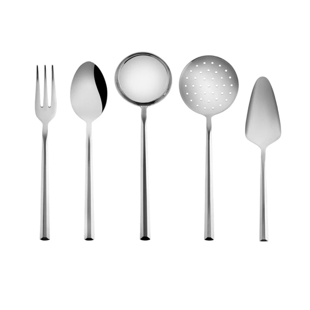 Karaca Tromso 5Pcs Service Set [1Pc Serving Ladle + 1Pc Serving Colander + 1Pc Serving Spoon + 1Pc Serving Fork + 1Pc Service Shovel], 153.03.08.2505