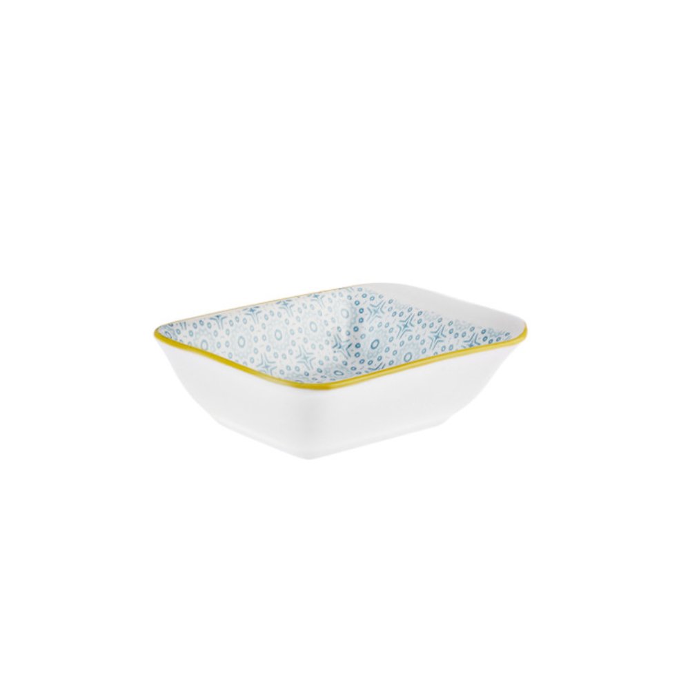 Karaca Floral [Blue] Rectangle Snack/Sauce Bowl 10cm, 153.03.08.2992