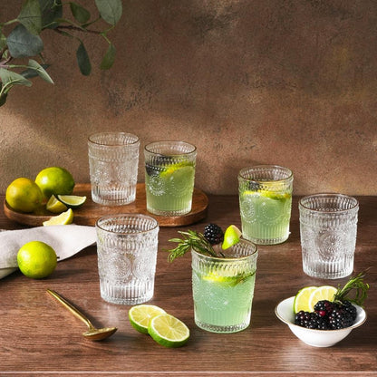 Karaca Sunflower 6-Piece Gold Water Glass Set – 250 ml, 153.03.08.4346