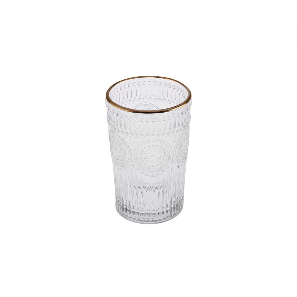 Karaca Sunflower 6-Piece Gold Water Glass Set – 332 ml, 153.03.08.4347