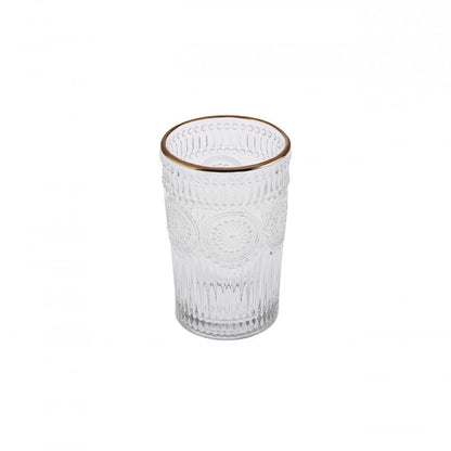 Karaca Sunflower 6-Piece Gold Water Glass Set – 332 ml, 153.03.08.4347