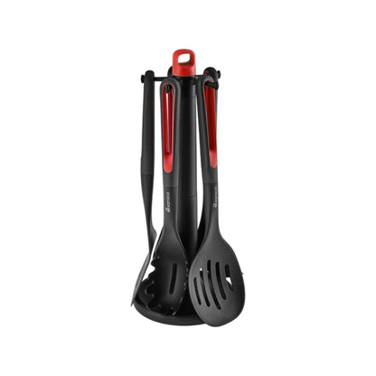 Karaca Marco Red 6-Piece Stand Serving Set, 153.03.08.4384