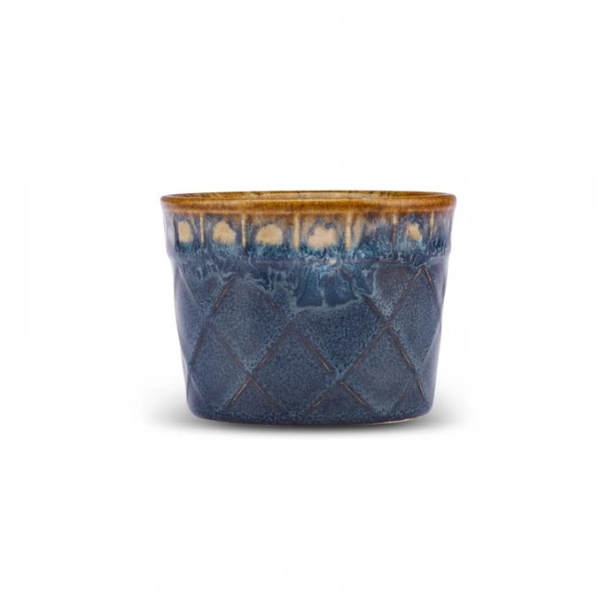Karaca Jodi Ceramic Single Snack-Ice Cream Bowl 8cm [Blue], 153.03.08.4546