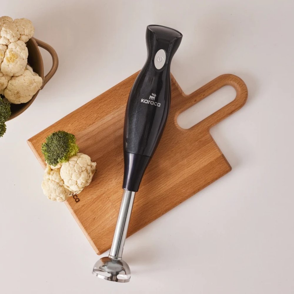 Karaca Shiny Black 550W Hand Blender - Sleek, Powerful, and Easy to Use, 153.03.08.4734