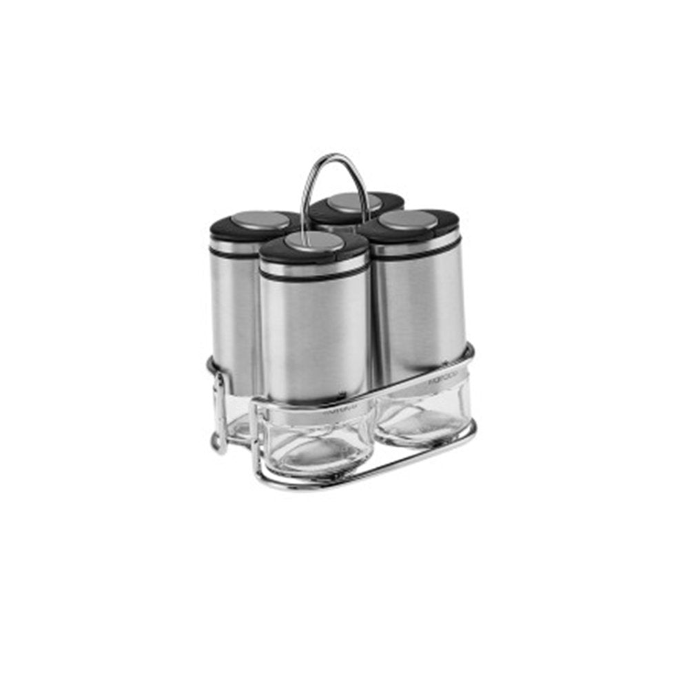 Karaca Walter Inox 4-Piece Square Spice Set, 153.03.08.5007