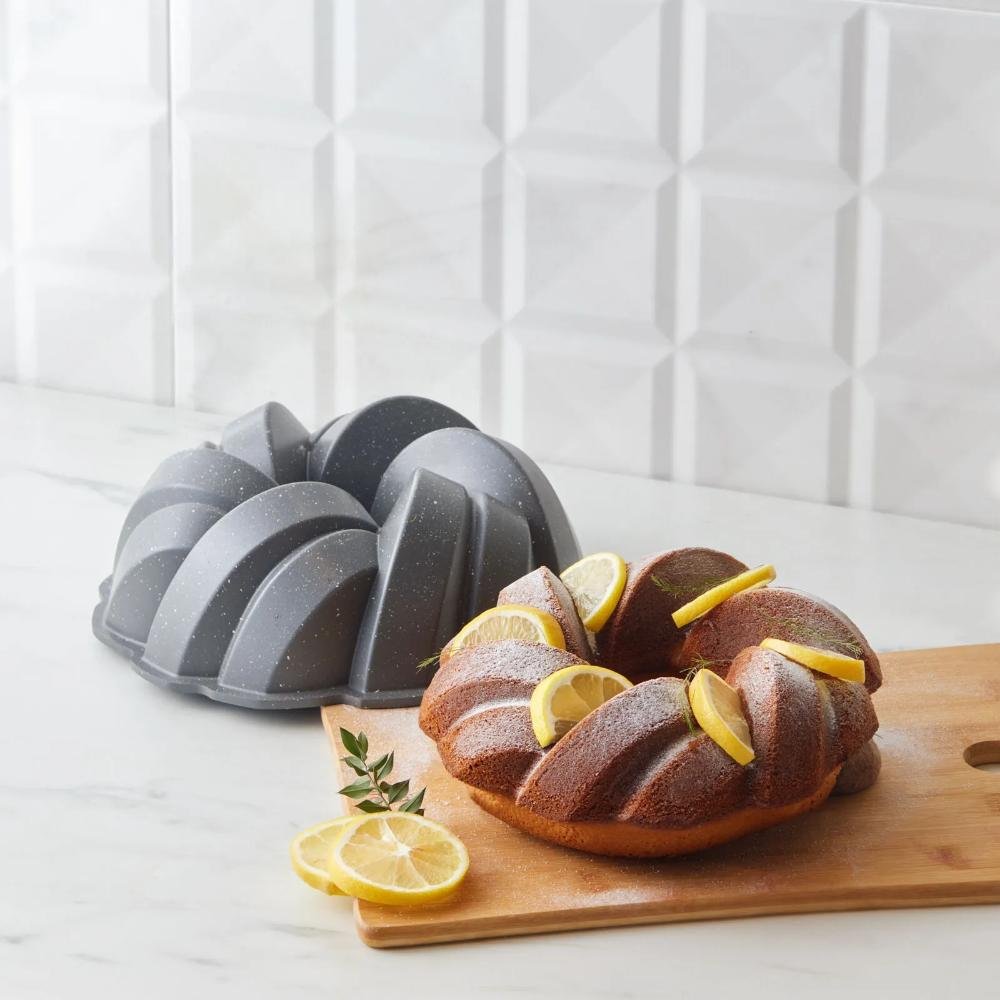 Karaca Cake Pro Braided Cast Aluminum Cake Pan - Anthracite 26 cm | Non-Stick Bakeware, 153.09.01.2230