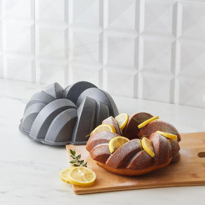 Karaca Cake Pro Braided Cast Aluminum Cake Pan - Anthracite 26 cm | Non-Stick Bakeware, 153.09.01.2230
