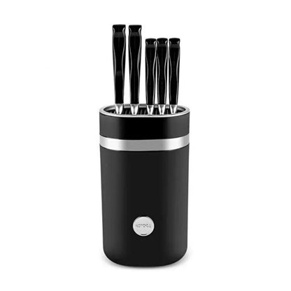 Karaca Mastermaid 6-Piece Knife Set with Stand – Black, 153.09.01.5222