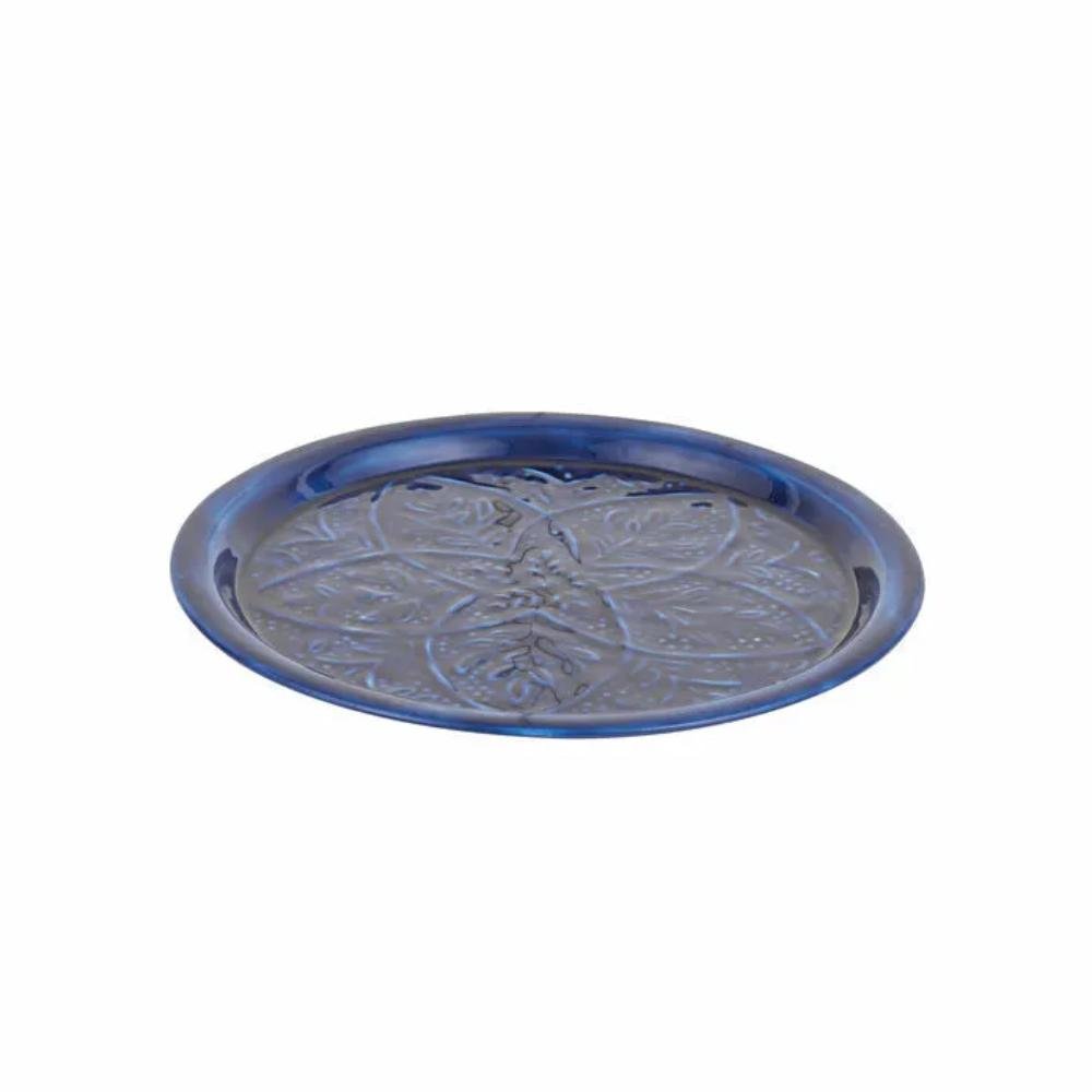 Karaca Home Donna Navy Blue Decorative Tray 30 cm, 153.09.01.5773