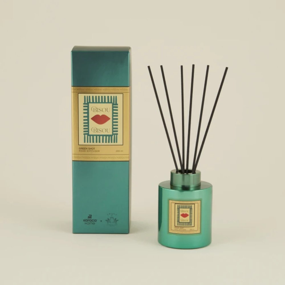 Karaca Home Pop Art Collection Bisou Green Shot Reed Diffuser 200 ml, 153.09.01.5945