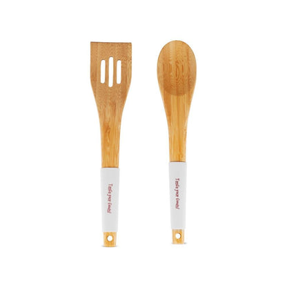 Karaca Crick Crack Harmony 2-Piece Serving Set | Silicone and Bamboo Handles, 153.09.01.6211