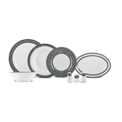 Karaca Elegance Bone Cordoba 53-Piece Dinner Set for 12 People, 153.09.01.6384