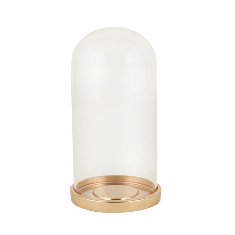 Karaca Home Bronze Glass Dome Cloche 20 cm | Decorative Display Dome, 153.09.01.7029