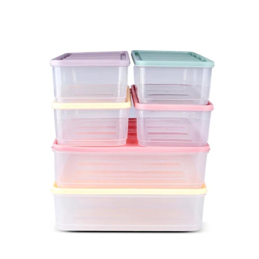 Karaca Stella 6-Piece Freezer Storage Container Set | Plastic Food Storage Boxes, 153.09.01.7069