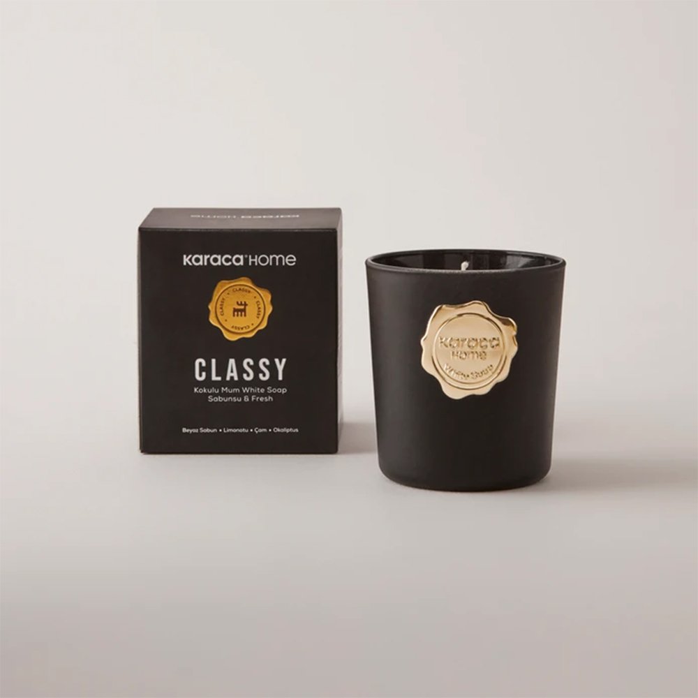 Karaca Home Classy Amber White Soap Scented Candle, 153.09.01.7742