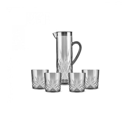 Karaca Foret 5-Piece Anthracite Acrylic Pitcher Set – 1.5 L, 153.09.01.8540