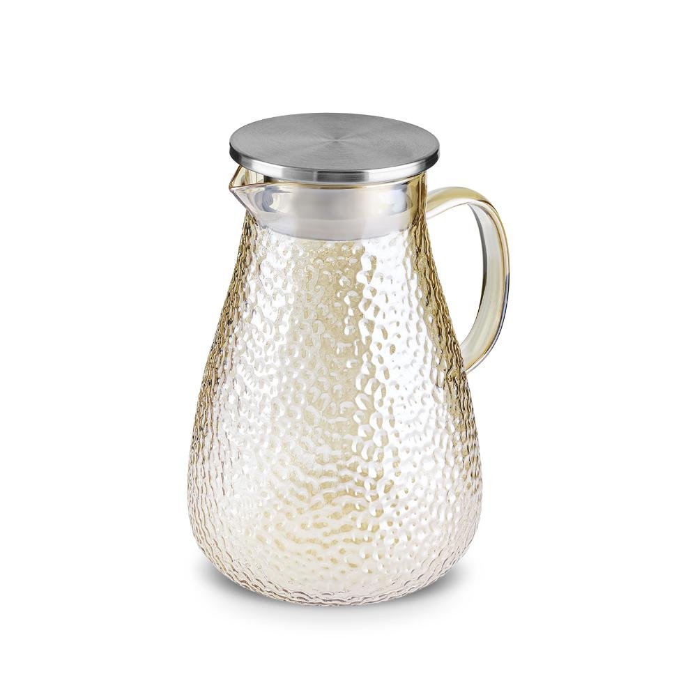 Karaca Luminous 7-Piece Amber Glass Drinkware Set for 6 People – 1.8 L Carafe, 153.09.01.9481