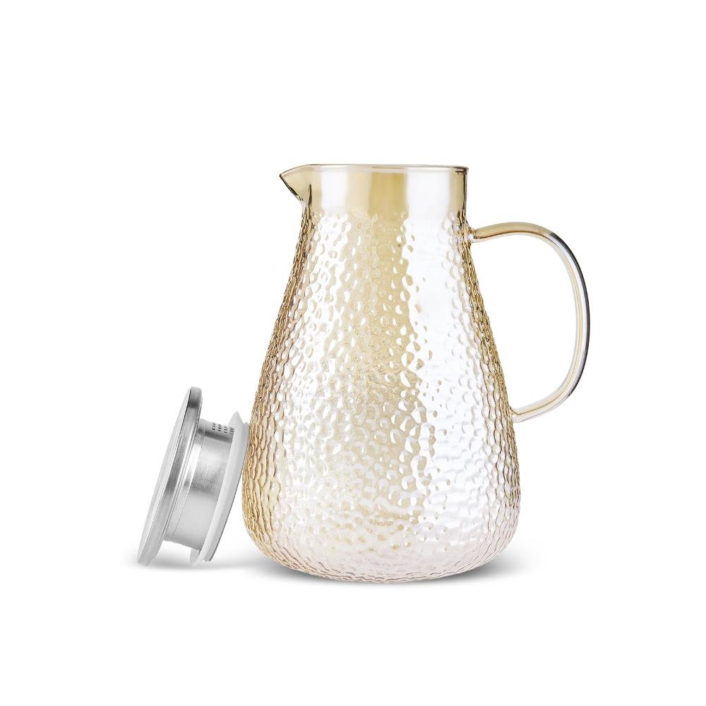 Karaca Luminous 7-Piece Amber Glass Drinkware Set for 6 People – 1.8 L Carafe, 153.09.01.9481