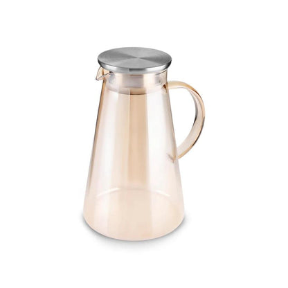 Karaca Serene 7-Piece Amber Glass Drinkware Set for 6 People – 1.8 L Carafe, 153.09.01.9485