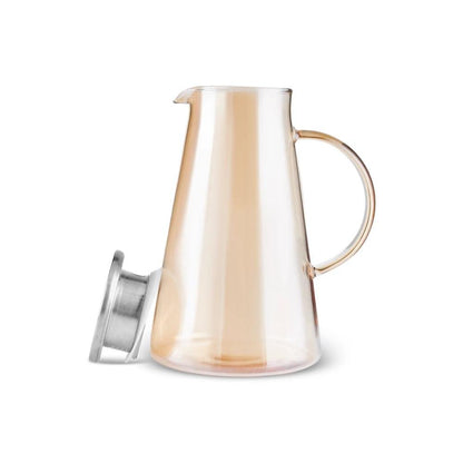 Karaca Serene 7-Piece Amber Glass Drinkware Set for 6 People – 1.8 L Carafe, 153.09.01.9485