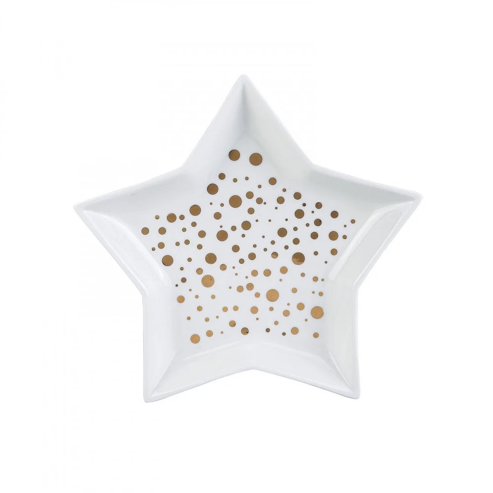 Karaca Home Star Ceramic Serving Plate [Large Size] 25cm, 153.19.01.1058