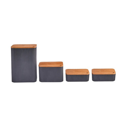 Karaca Massimo 4-Piece Storage Container Set - Anthracite, 153.20.32.2221