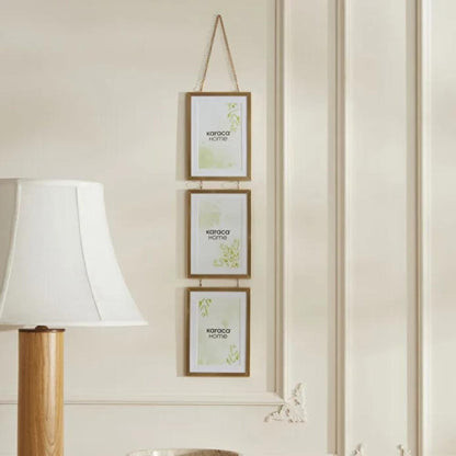 Karaca Home Magic 3-Piece Vertical Photo Frame Set - Gold, 153.77.10.5655