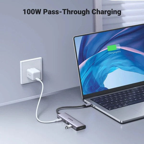 Ugreen, 5-In-1 Usb-C Hub Docking Station Adapter (4K Hdmi + 3*Usb3.0 + Usb-C Pd100W) Ugreen Cm511 - 15596