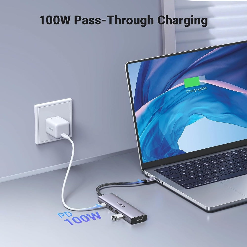 Ugreen, 5-In-1 Usb-C Hub Docking Station Adapter (With Pd) Ugreen Cm511 - 15597