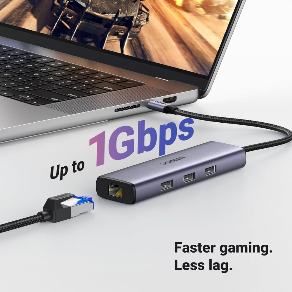 Ugreen, 6-In-1 Usb-C Hub Docking Station Adapter Ugreen Cm512 - 15598