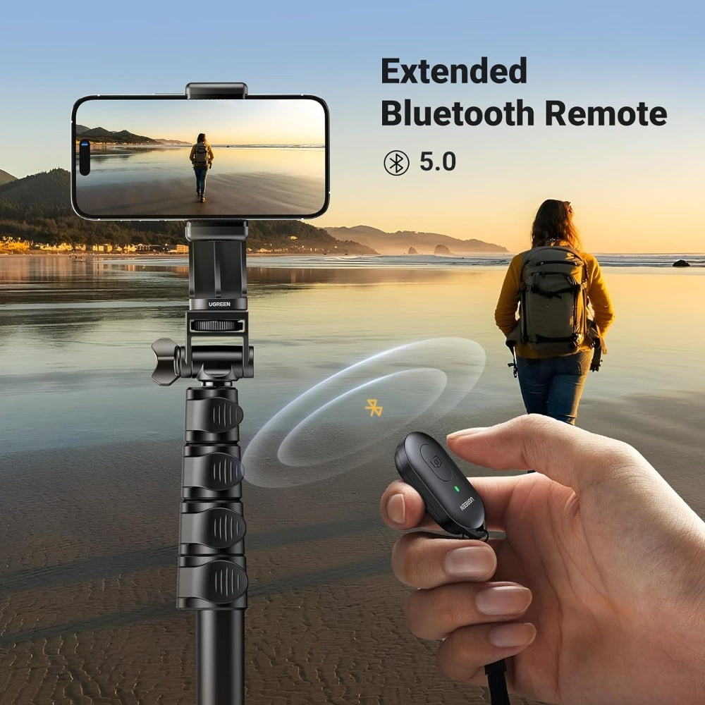 Ugreen, Dual Function Selfie Stick & Tripod With Bluetooth Remote, Expandable Form 58.4Cm To 178Cm Ugreen Lp680 - 15609