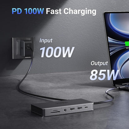 Ugreen, 8K Dual Display 11-In-1 Usb-C Hub Docking Station Adapter (With Power Delivery) Ugreen Cm681 - 15965
