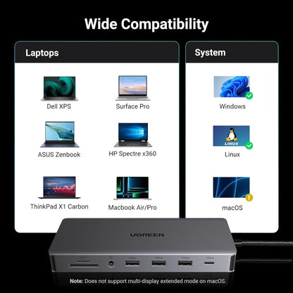 Ugreen, Revodok Pro 313 Laptop Docking Station 13 In 1 Ugreen Cm681 - 15978