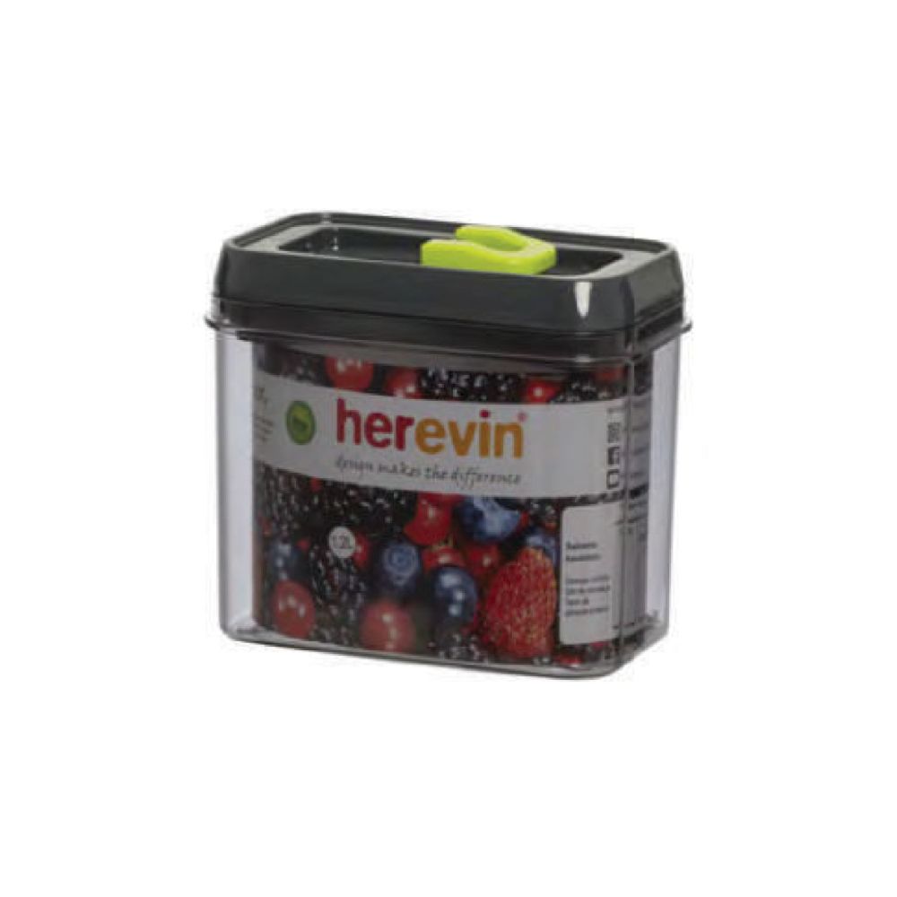 Herevin, Storage Canister 1.2Lt Grey With Green, 161178-560G