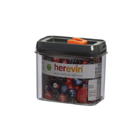 Herevin, Storage Canister 1.2Lt Grey With Orange, 161178-560O