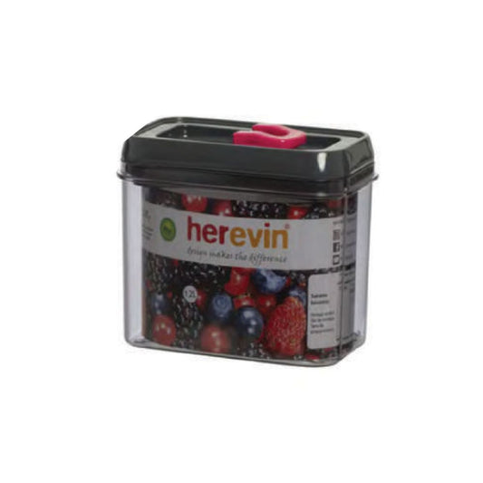 Herevin, Storage Canister 1.2Lt Grey With Pink, 161178-560P