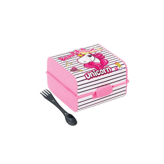 Herevin, Lunch Box Unicorn Pink 14.2X14.5X9.2Cm, 161273-001