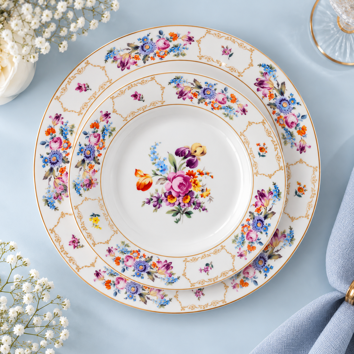Karaca Forever Bone 24-Piece Dinner Set for 6 People, 8683650361800