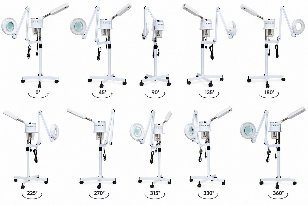 La Perla Tech, Facial Steamer with 5X Magnifying Lamp, 2 in 1, 6414202113185