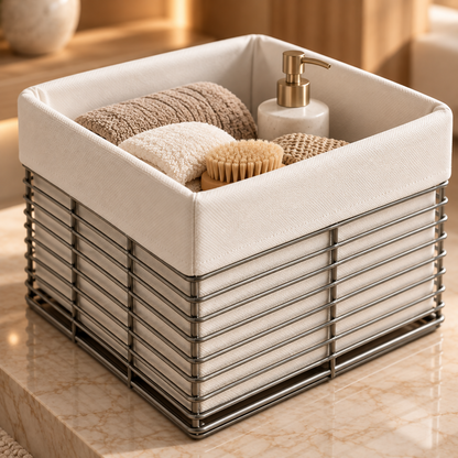 ÉLARA – 3-Piece Metal Wire Storage Basket Set | HK-T221B-S