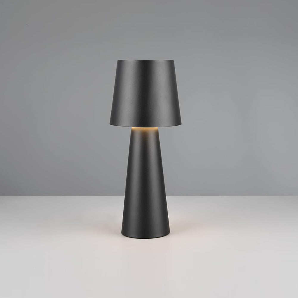 Black Metal Table Lamp 23 cm, Minimalist Design, 3 Light Levels, SK1951426
