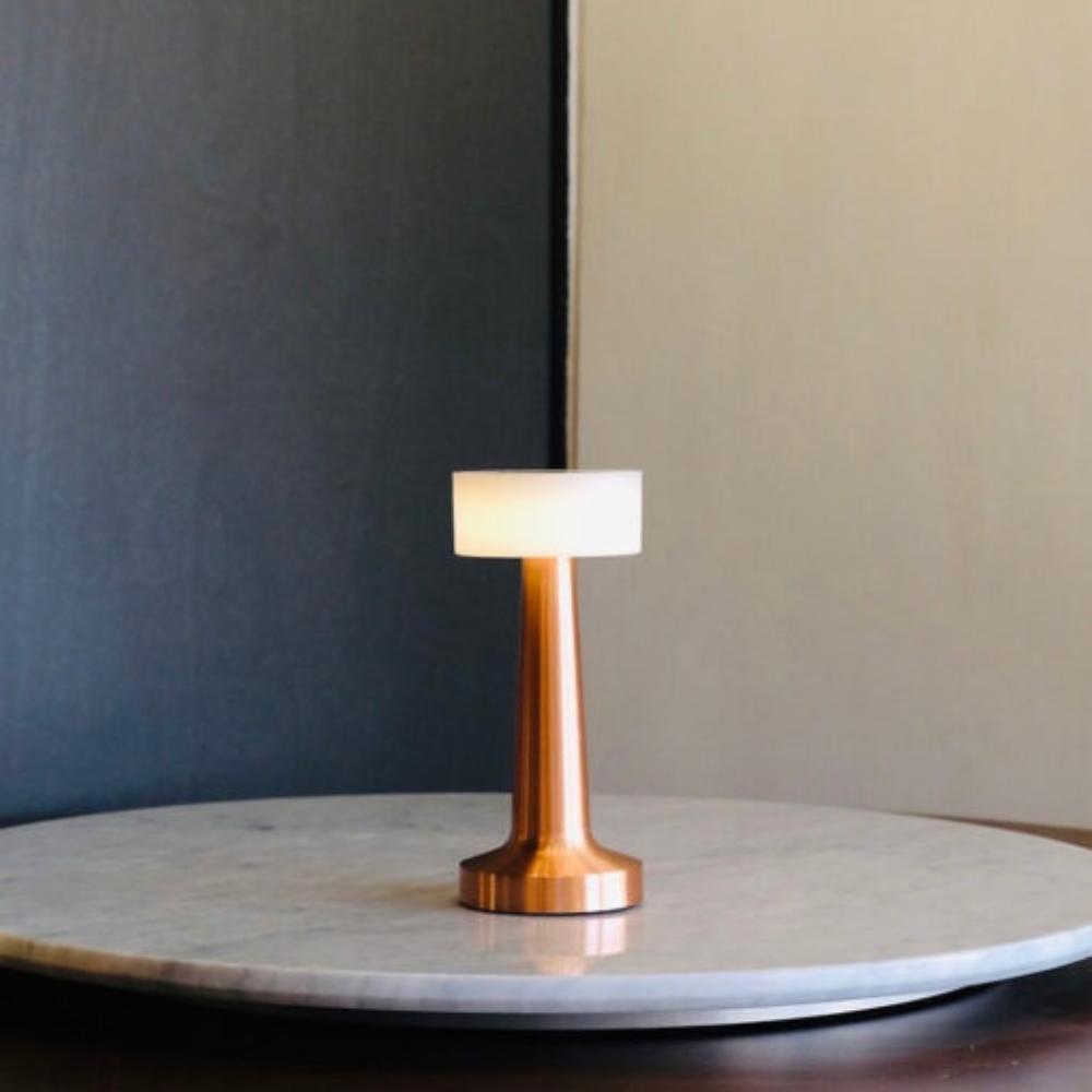 Cordless Rose Gold LED Table Lamp  21 cm, 3 Adjustable Light Levels, SK1951417