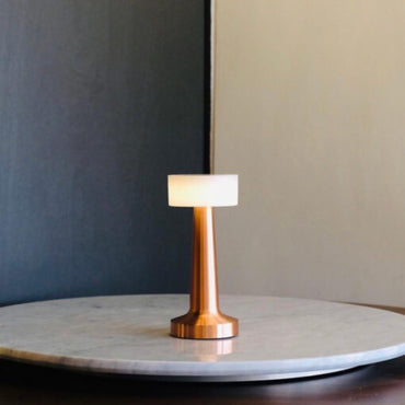 Cordless Rose Gold LED Table Lamp  21 cm, 3 Adjustable Light Levels, SK1951417