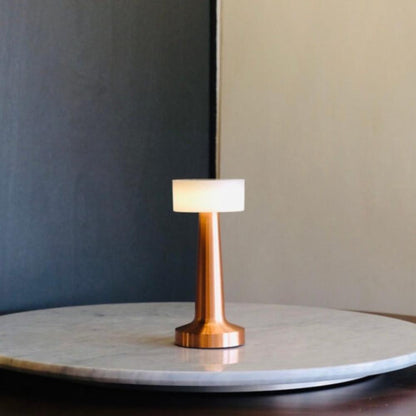 Cordless Rose Gold LED Table Lamp  21 cm, 3 Adjustable Light Levels, SK1951417
