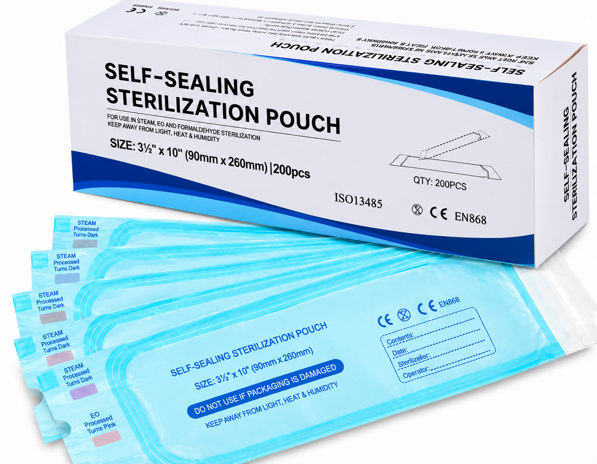 La Perla Tech Medical & Salon Sterilization Bags 200 Self-Sterilization Pouches