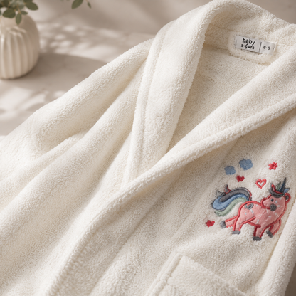 Karaca Home Digna 6-8 Years 100% Cotton Child Bathrobe, 200.16.01.0097