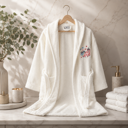 Karaca Home Digna 6-8 Years 100% Cotton Child Bathrobe, 200.16.01.0097