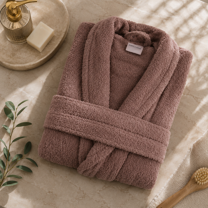 Karaca Home Back To Basic 100% Cotton L/XL Bathrobe – Mink, 200.18.01.0232